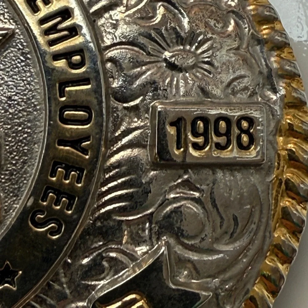 50th Anniversary engineering employees Gold and Silver Commemorative Belt Buckle
